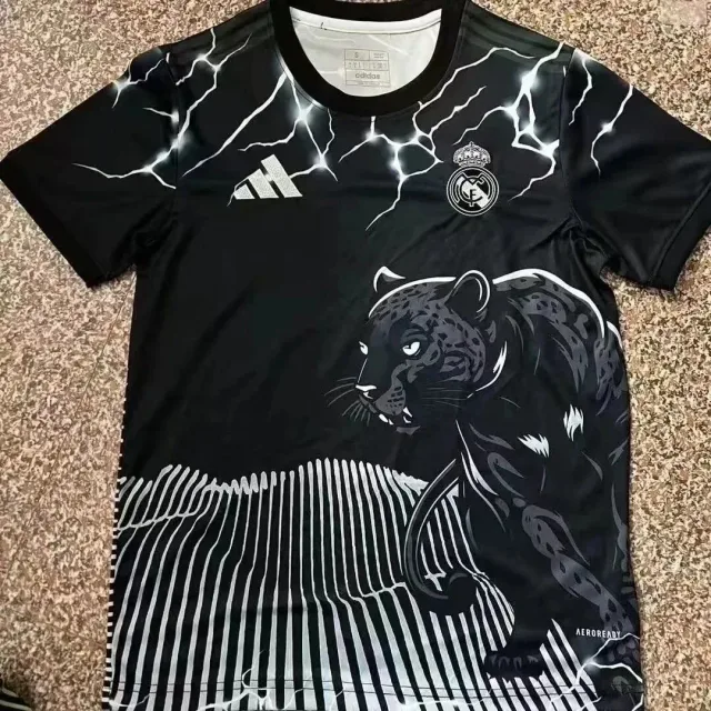 Adidas Champions League Panther Print Black/White Soccer Jersey