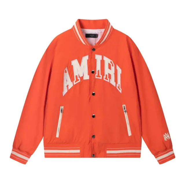 Amiri AMIRI Sunset Orange Varsity Jacket