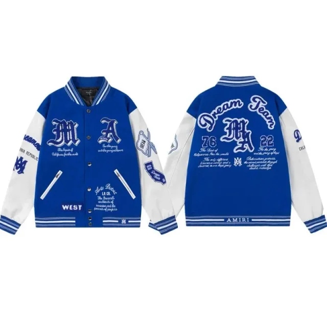 AMIRI Royal Blue/White Varsity Jacket