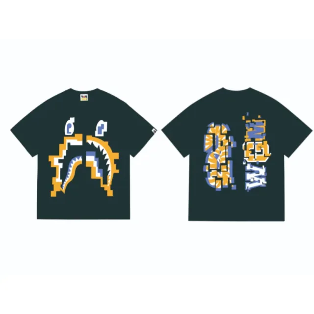 BAPE Navy/Yellow/Blue Pixel T-Shirt