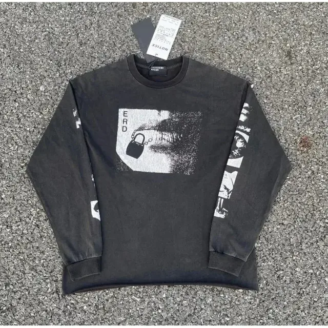 Black Graphic Long Sleeve T-Shirt