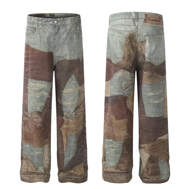 Carhartt WIP Irregular Patchwork Print Jeans