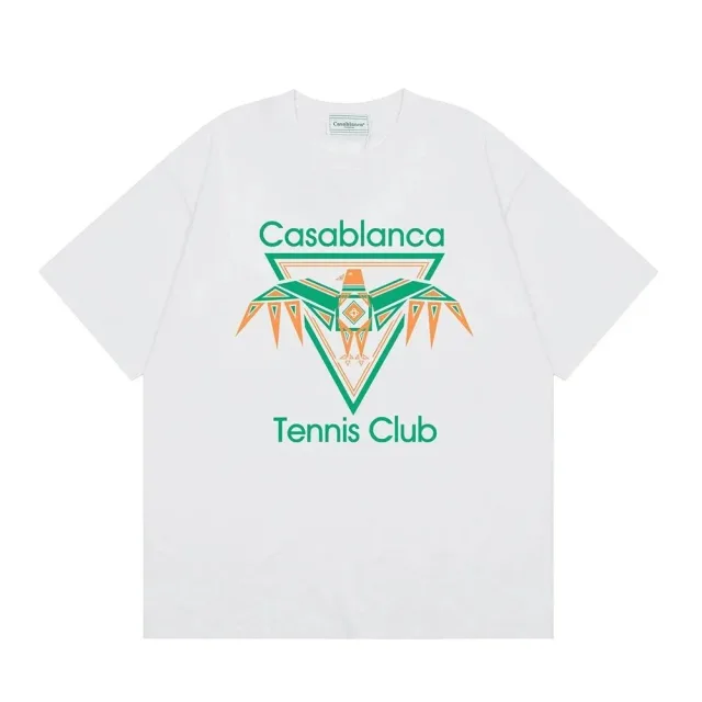 Casablanca Tennis Club White/Teal/Orange T-Shirt