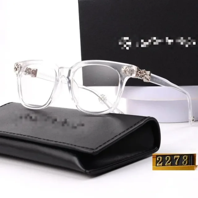 Chrome Hearts Floral Cross Clear Silver Eyeglasses