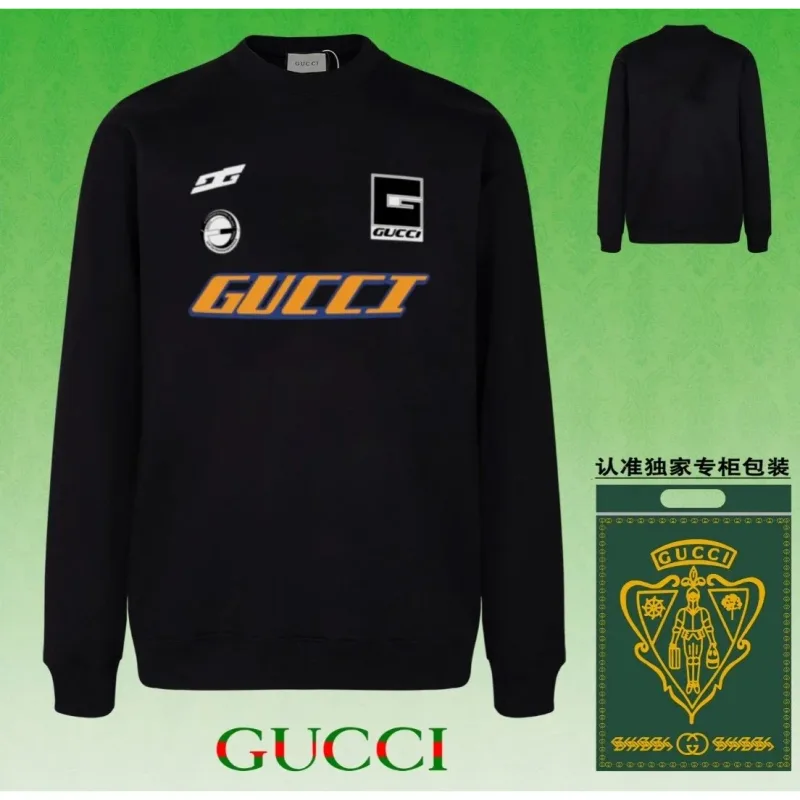 Gucci Black Multi-Logo Crewneck Sweatshirt