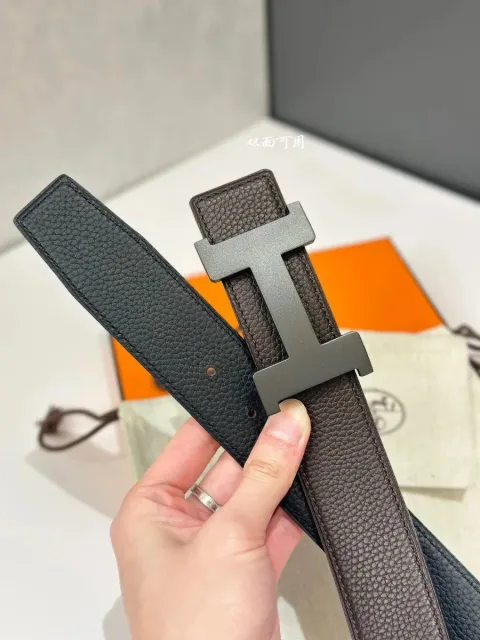 Hermès Constance Brown/Black Double-Sided Belt