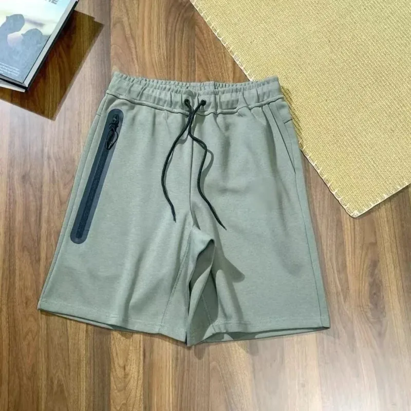 Olive Green Zipper Detail Drawstring Shorts featured in the Lovegobuy Bottoms Spreadsheet