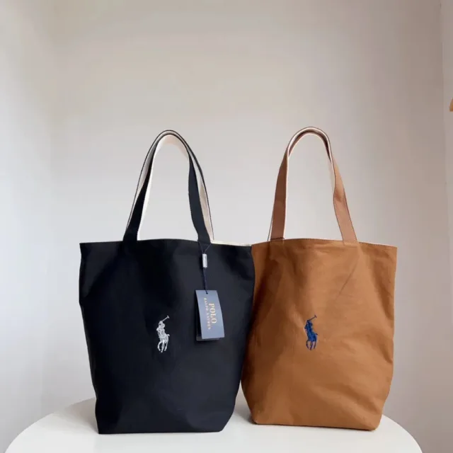 Polo Ralph Lauren Classic Logo Tote Bag - Black/Brown