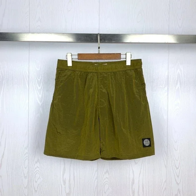 Stone Island Raso Gommato Olive Shorts