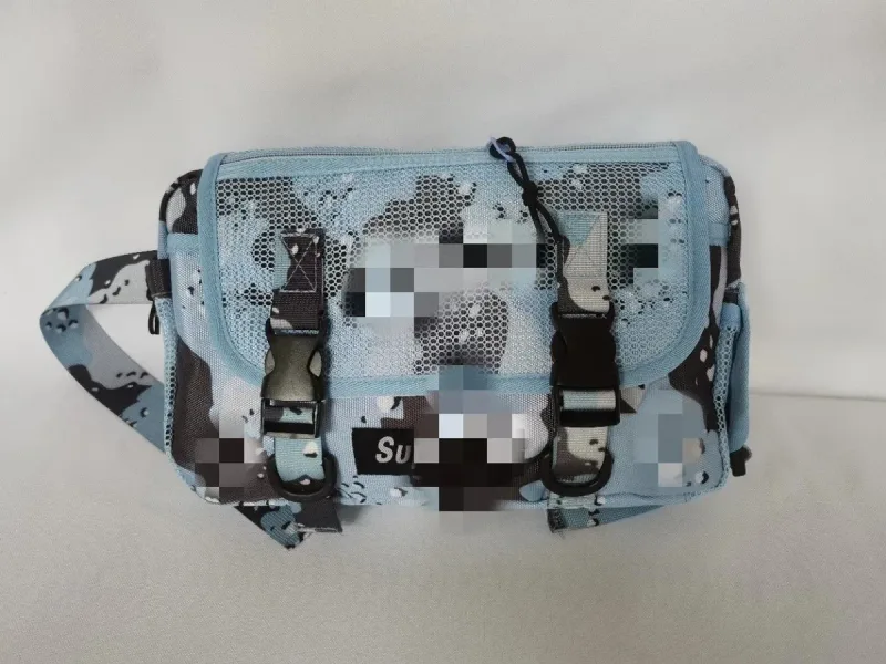 Supreme Box Logo Light Blue Camo Shoulder Bag
