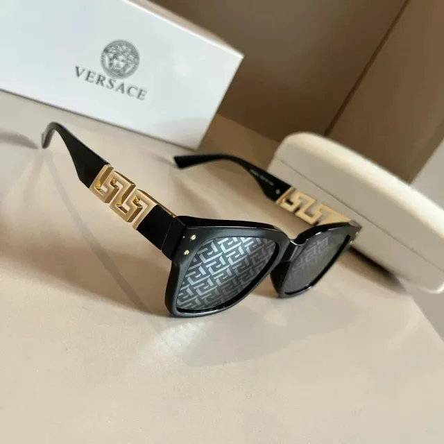 Versace Medusa Black/Gold Sunglasses